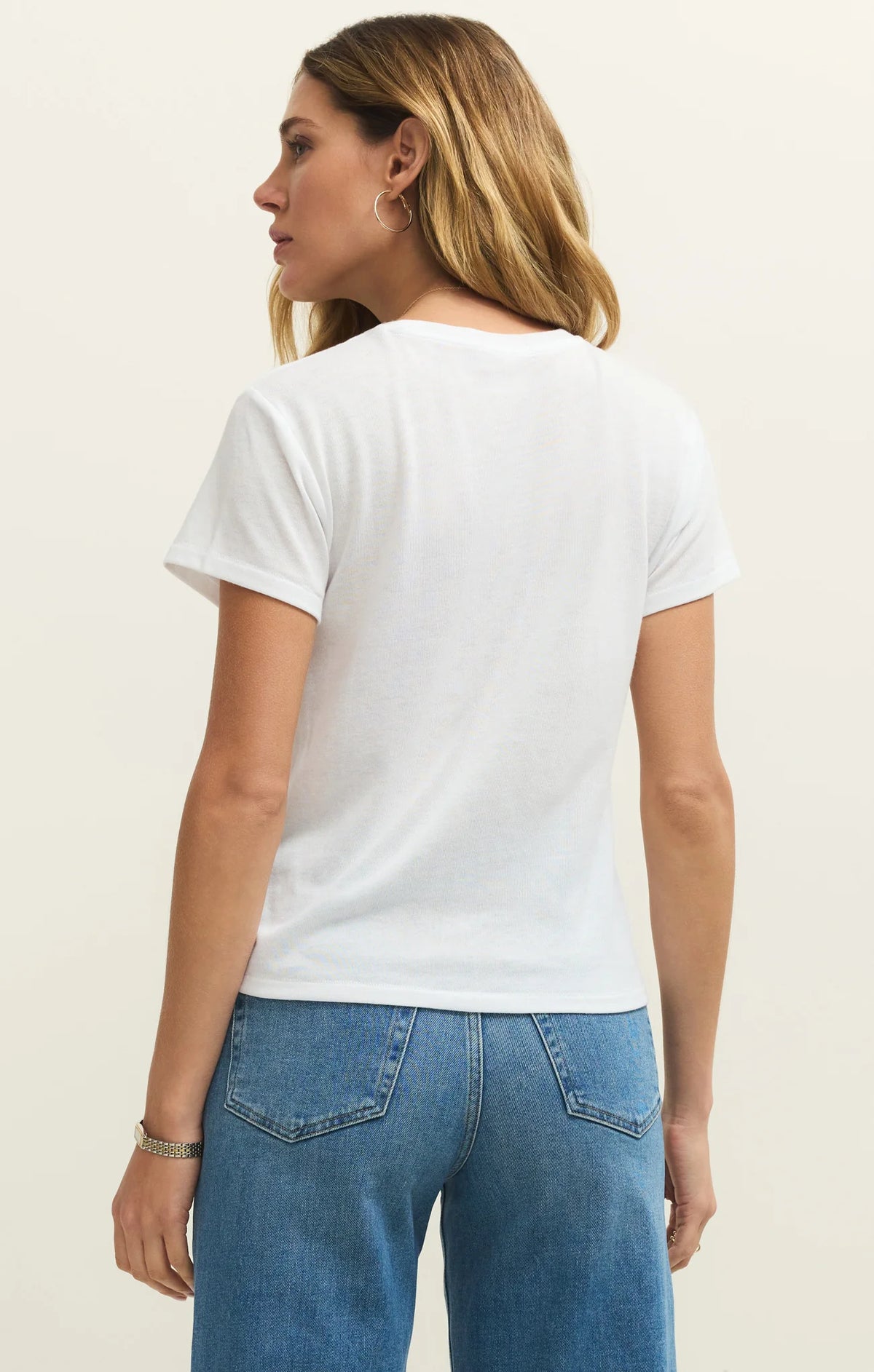 Z SUPPLY- Tourist Airy Knit Jersey Tee in White