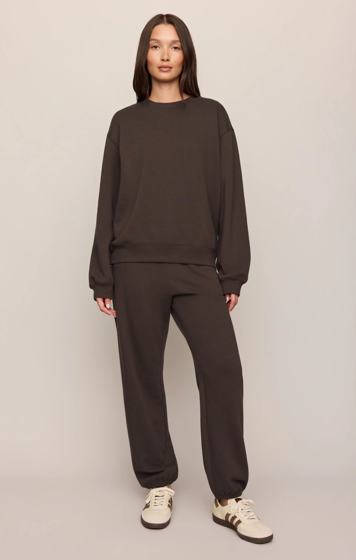 Z SUPPLY- Classic Boyfriend Sweatshirt in Cocoa Bean