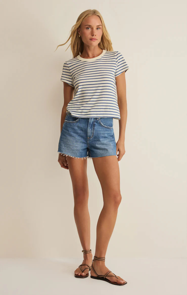 Z SUPPLY- Junie Striped T-Shirt in True Navy