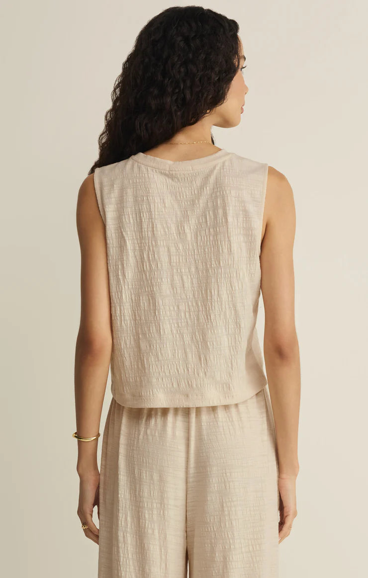 Z SUPPLY- Sloane Textured Tank in Whisper White