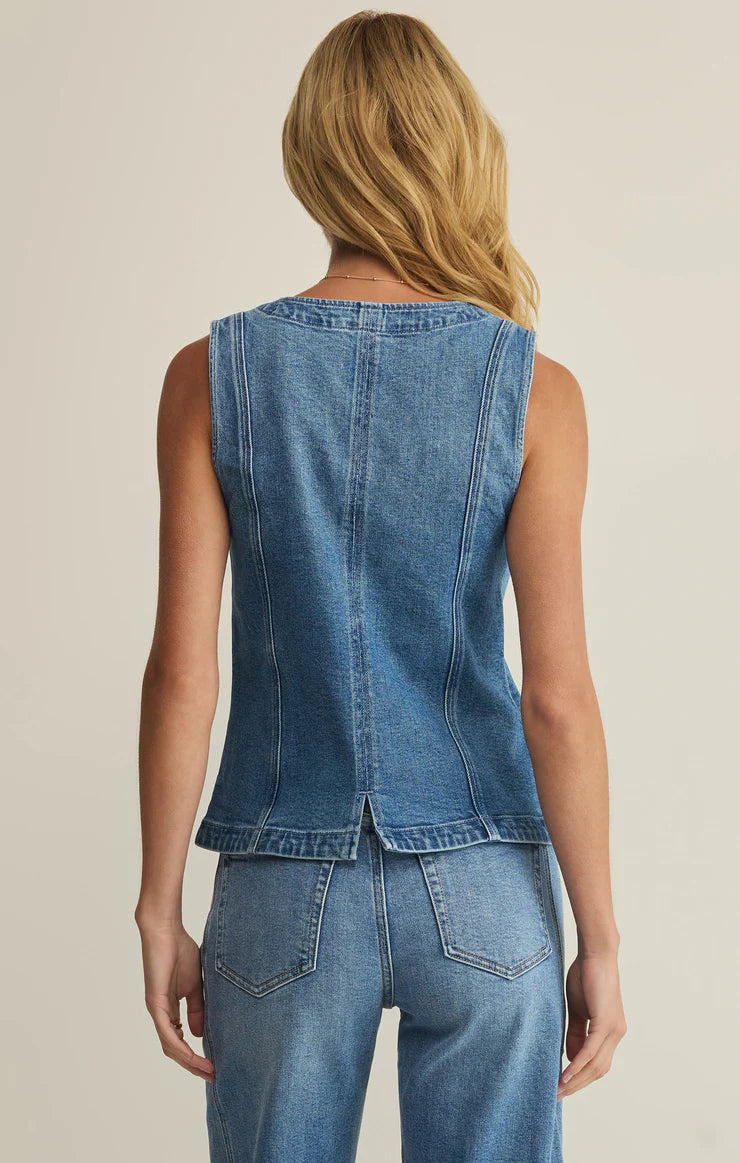 Z SUPPLY- Porto Denim Vest in Eternity