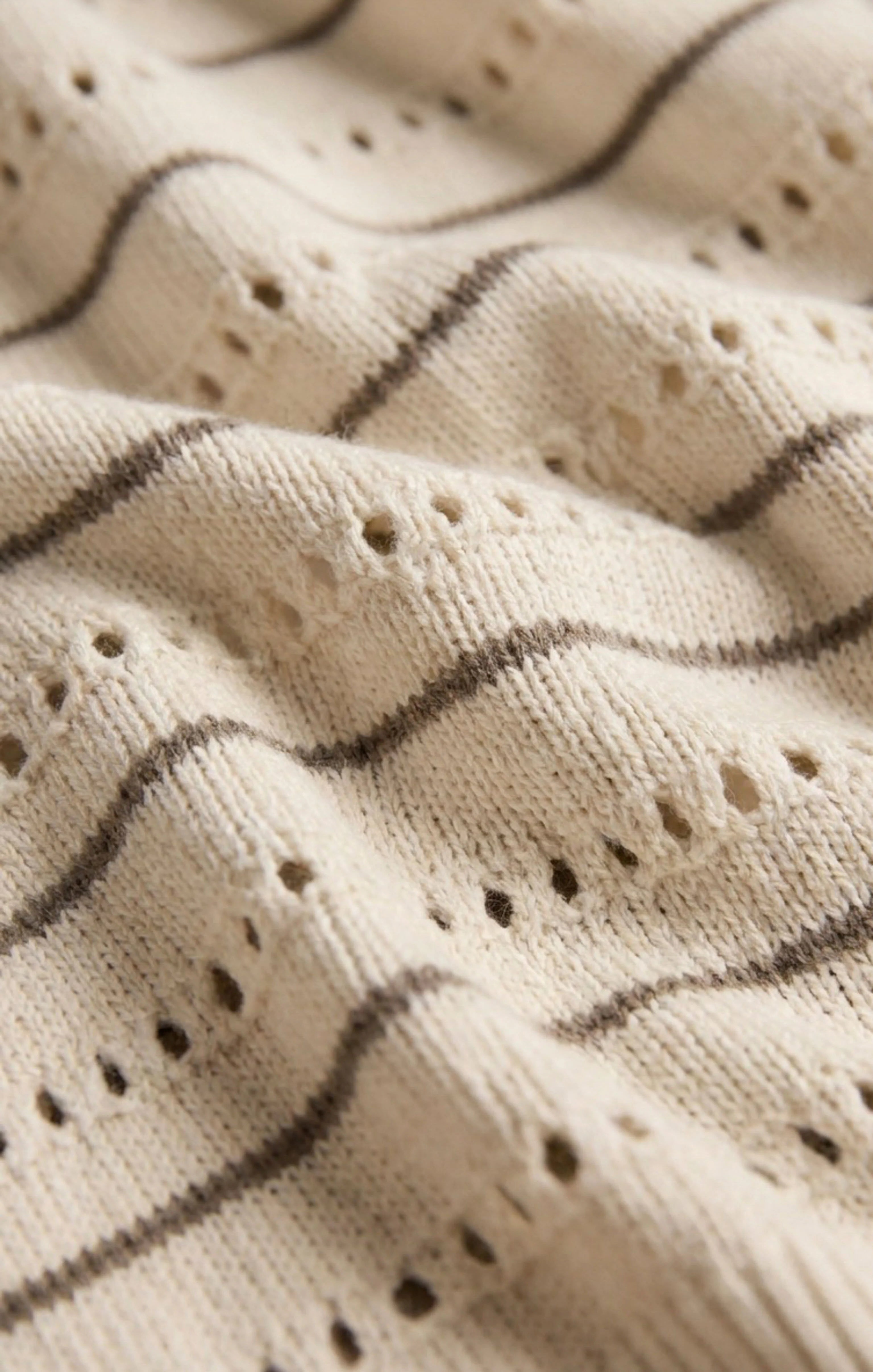 Z SUPPLY- Darby Stripe Pointelle Sweater in Sandstone