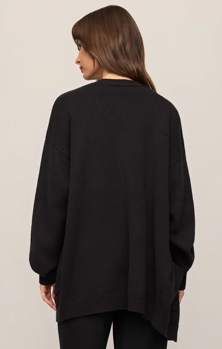 Z SUPPLY- Sanborn Open Cardigan in Black