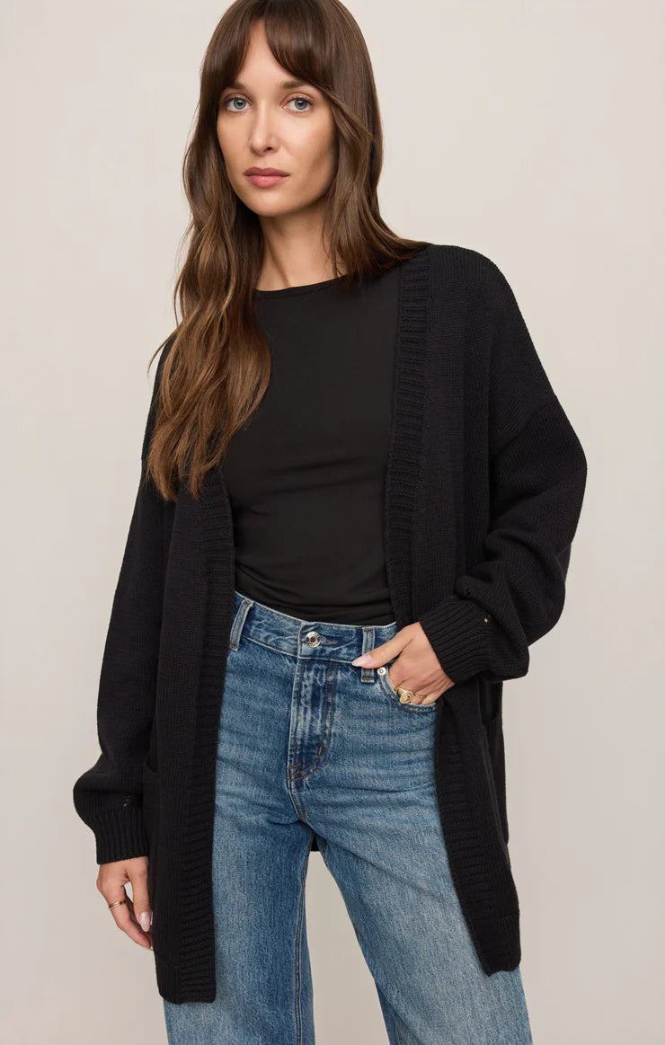 Z SUPPLY- Sanborn Open Cardigan in Black
