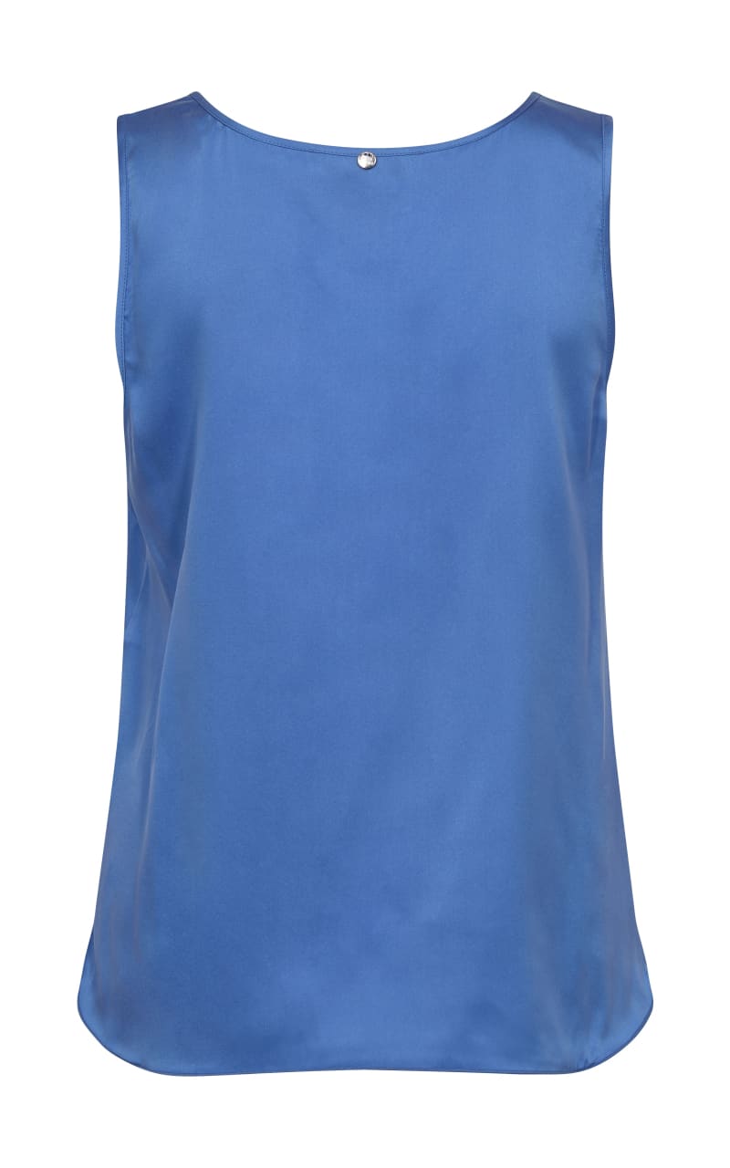 Mosh Mosh- Astrid V-Neck Silk Tank Top in Ultramarine