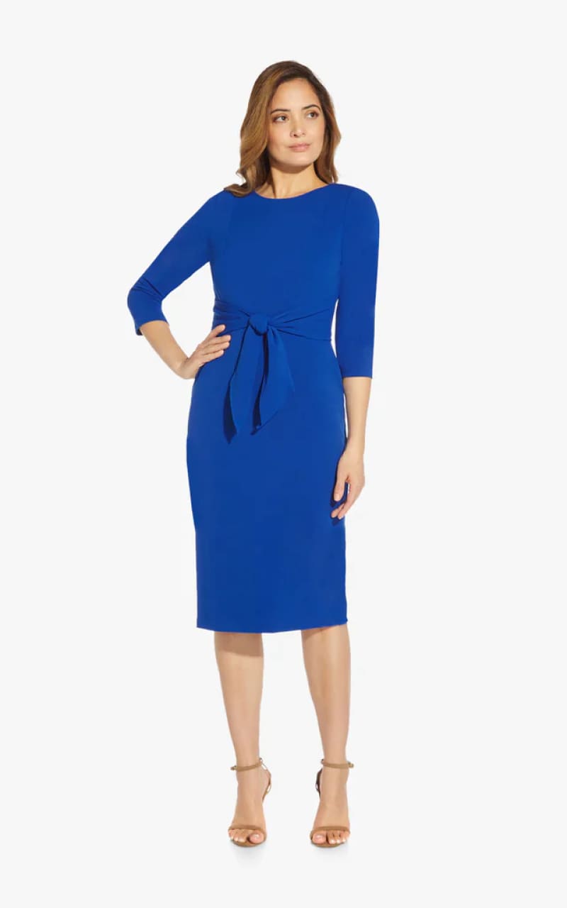 Adrianna Papell Knit Crepe Sheath Dress floc boutique