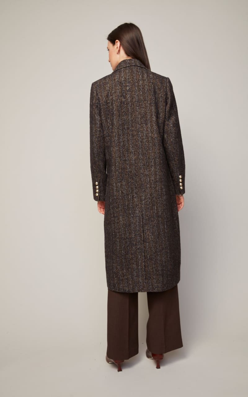 Adrøit Atelier- Bennett Wool Blend Coat in Espresso