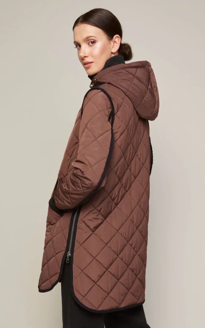 Adrøit Atelier- Libby Quilted Coat in Java - Outerwear