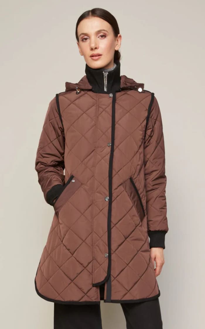 Adrøit Atelier- Libby Quilted Coat in Java - Outerwear