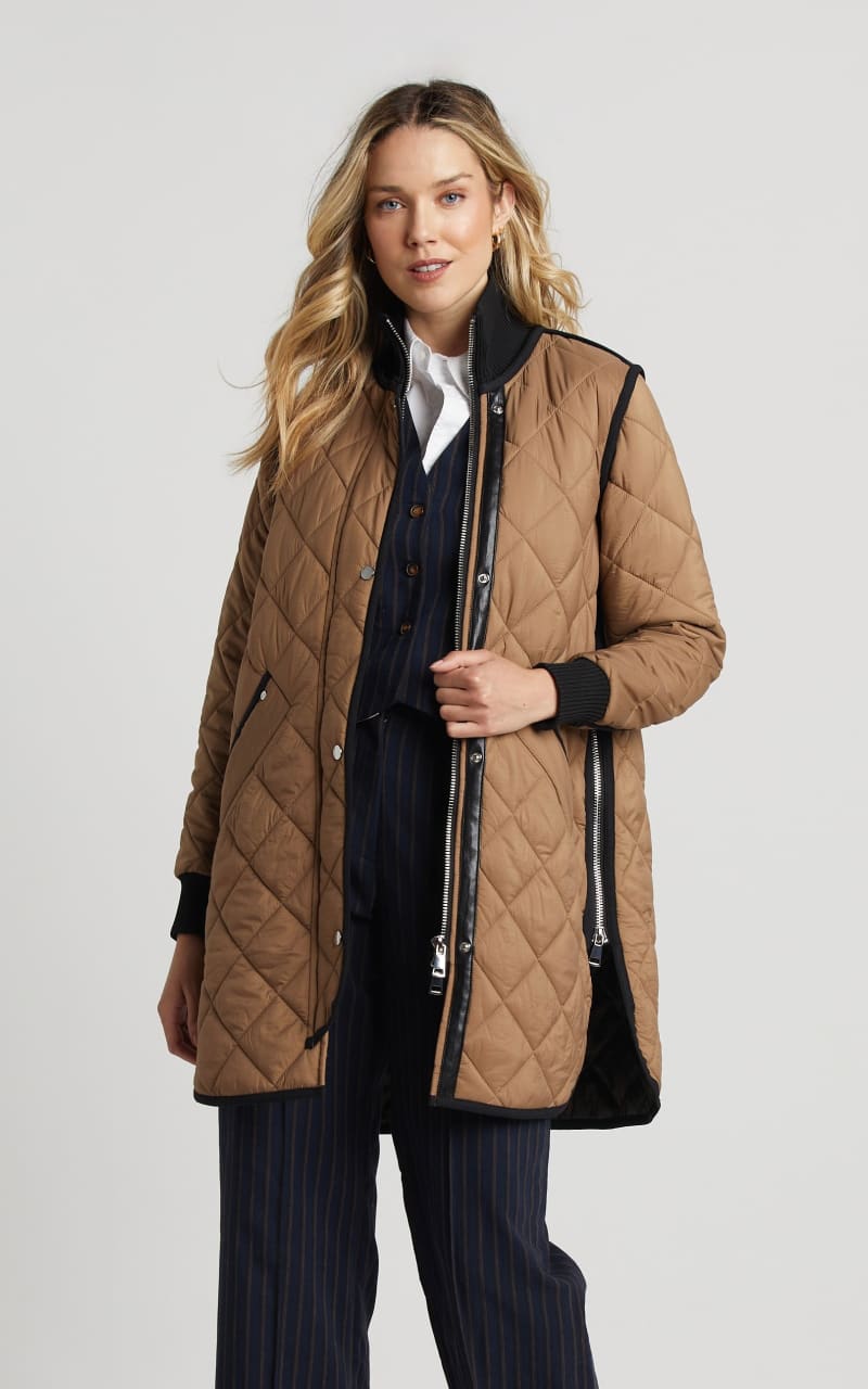 Adroit Atelier- Libby Quilted Coat - Toffee / XS - Outerwear