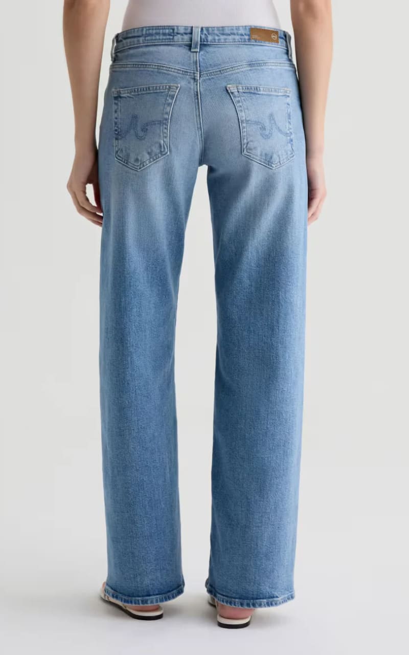 AG Jeans- Adria Low Rise Twisted Wide Leg in Helios - denim