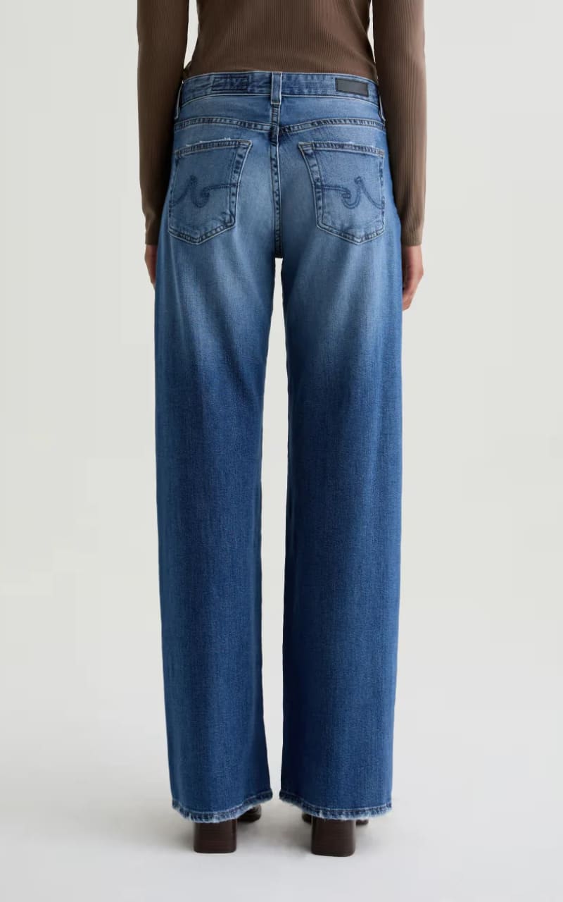 AG Jeans- Adria Low Rise Wide Leg in Headline - denim