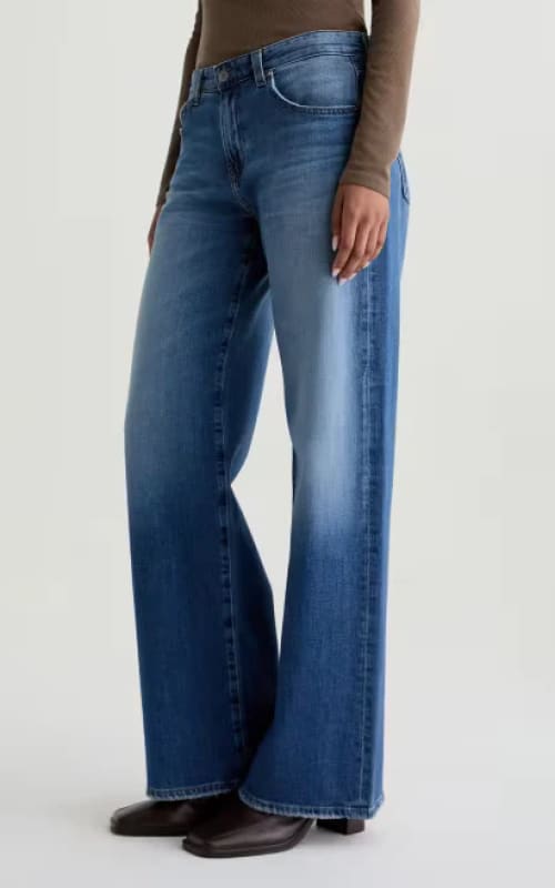AG Jeans- Adria Low Rise Wide Leg in Headline - denim