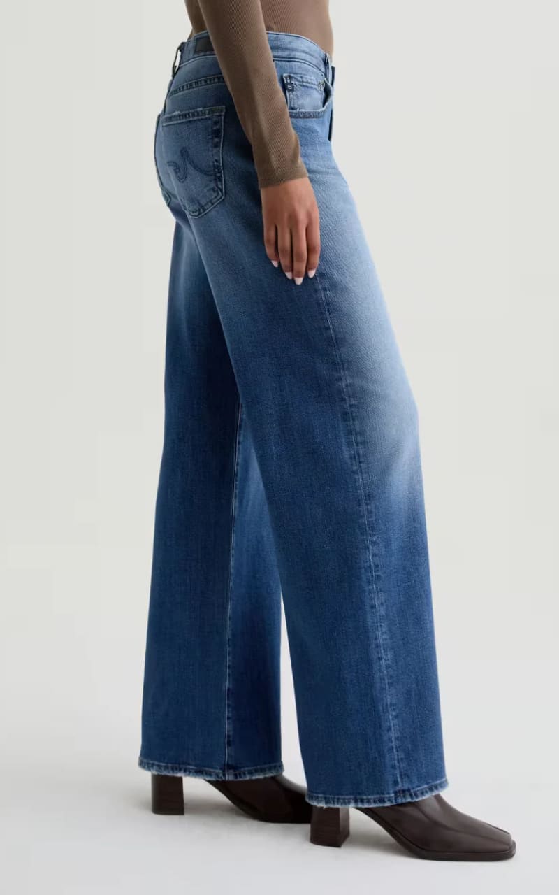 AG Jeans- Adria Low Rise Wide Leg in Headline - denim