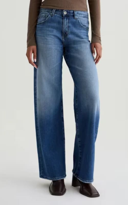AG Jeans- Adria Low Rise Wide Leg in Headline - denim