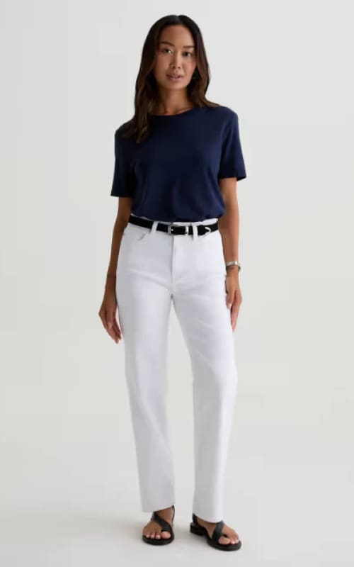 AG Jeans- Brinley Crop in Gallery White - denim