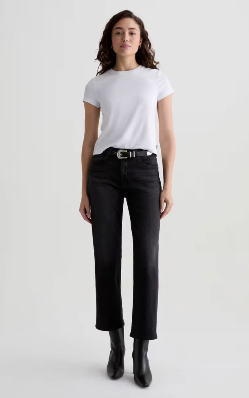 AG Jeans- Brinley Mid Rise Straight in Nebula - denim
