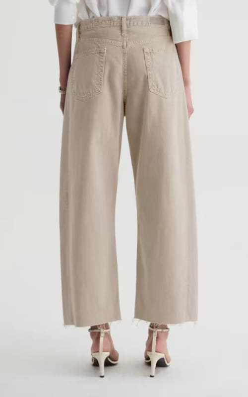 AG Jeans- Hattie High Rise Barrel Crop in Sulphur Light