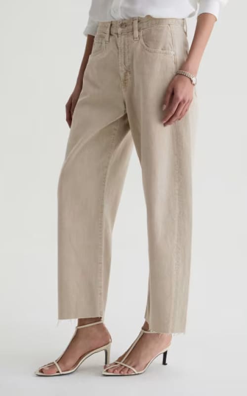 AG Jeans- Hattie High Rise Barrel Crop in Sulphur Light