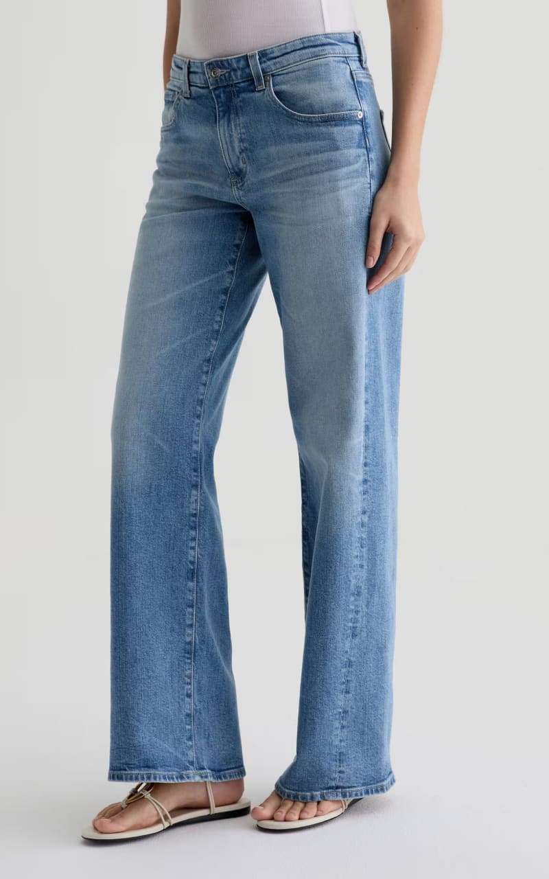 AG Jeans- Adria Low Rise Wide Leg in Helios - denim