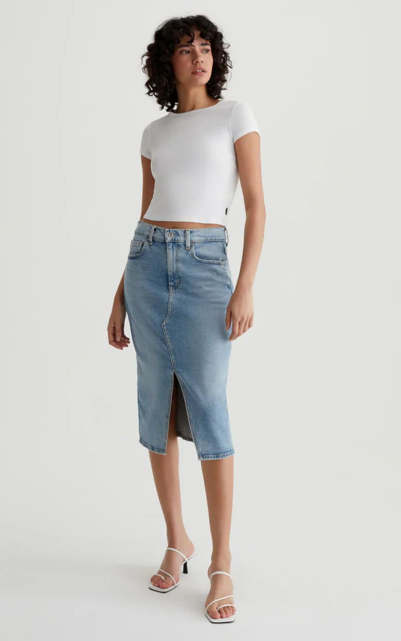 AG Jeans- Alicia Denim Midi Skirt