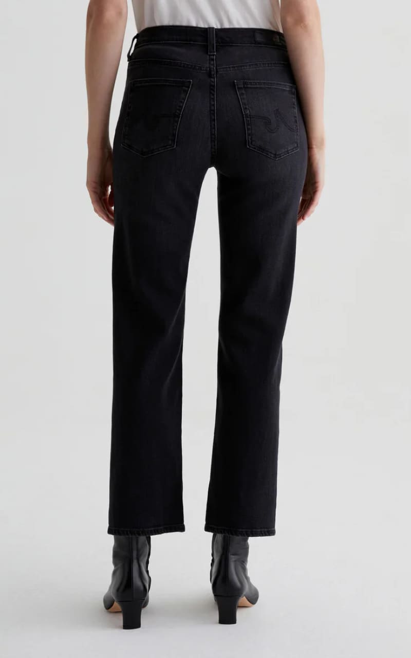 AG Jeans- Brinley Mid Rise Straight Jean in Glasgow - denim