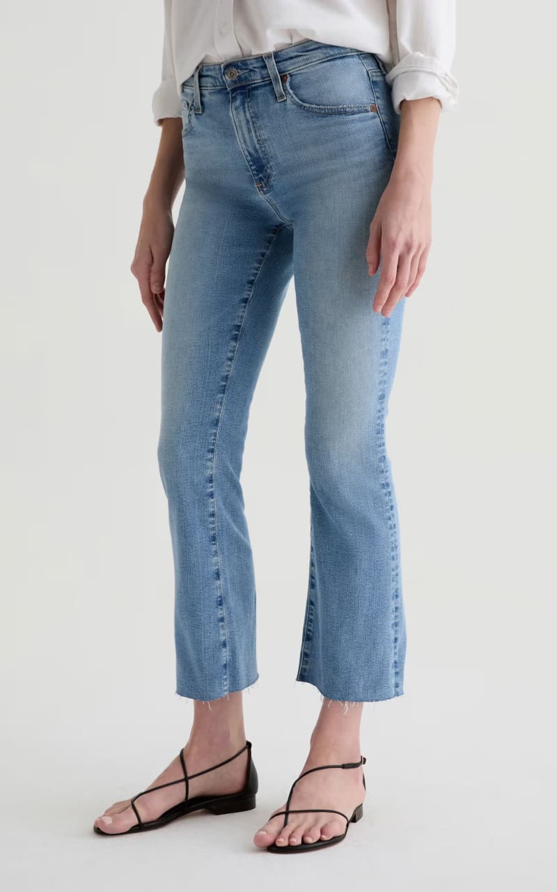 AG Jeans- Farrah Boot Crop in Marina Blue - denim