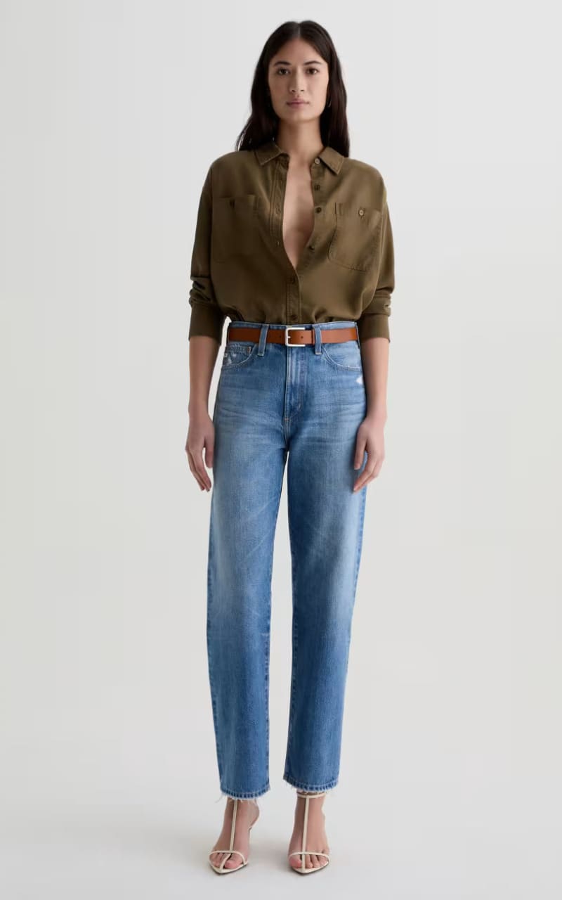 AG Jeans- Rian High Rise Straight Jeans in 14 Years