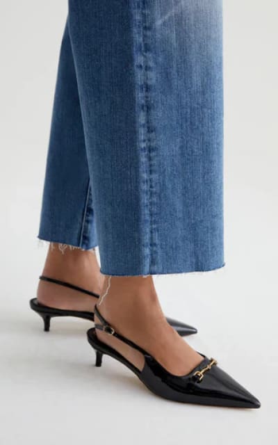 AG Jeans- Saige Mid Rise Wide Leg Crop Jean in 17 Years