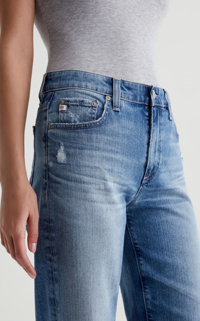 AG Jeans- Saige Mid Rise Wide Leg Crop Jean in 17 Years