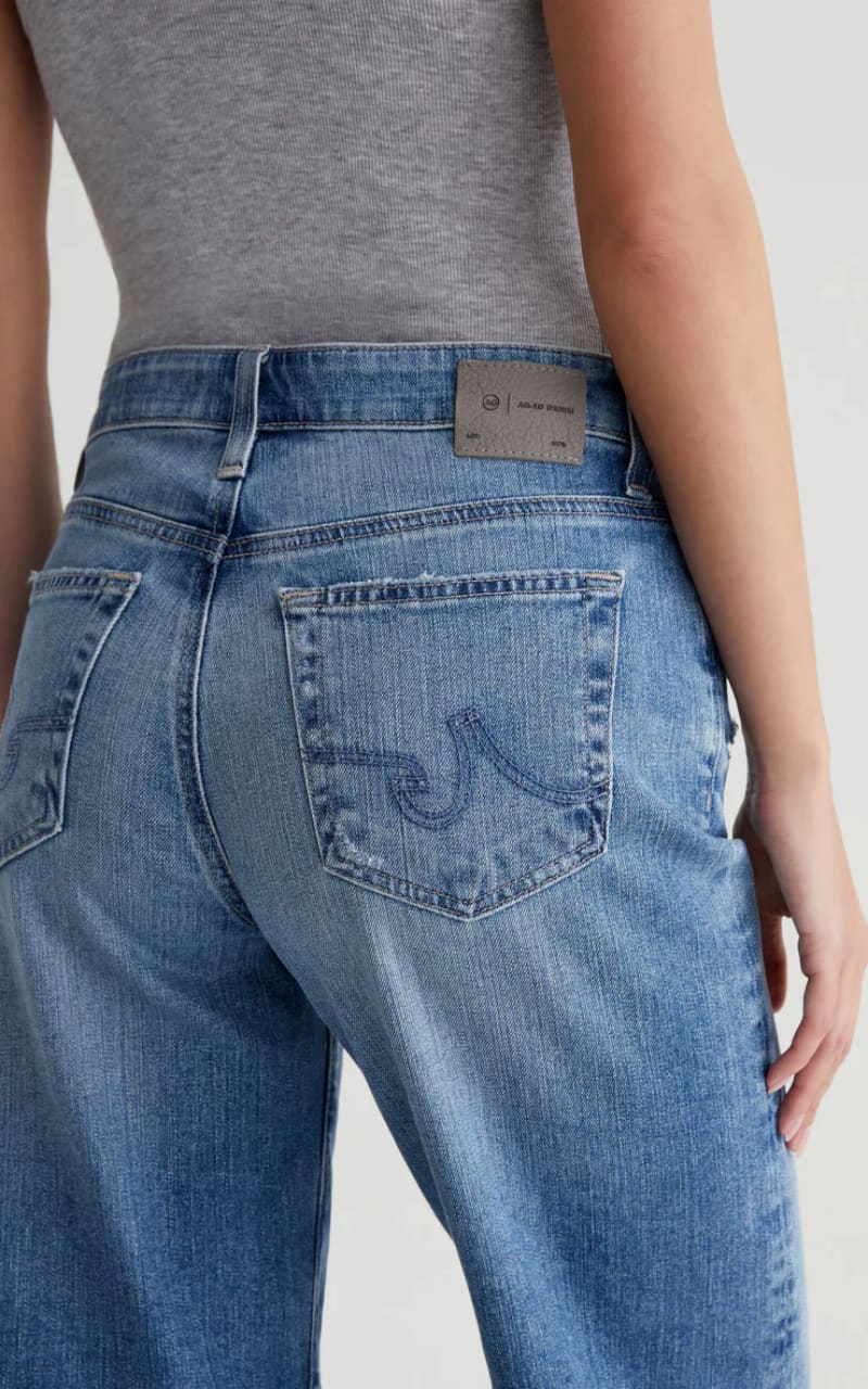 AG Jeans- Saige Mid Rise Wide Leg Crop Jean in 17 Years