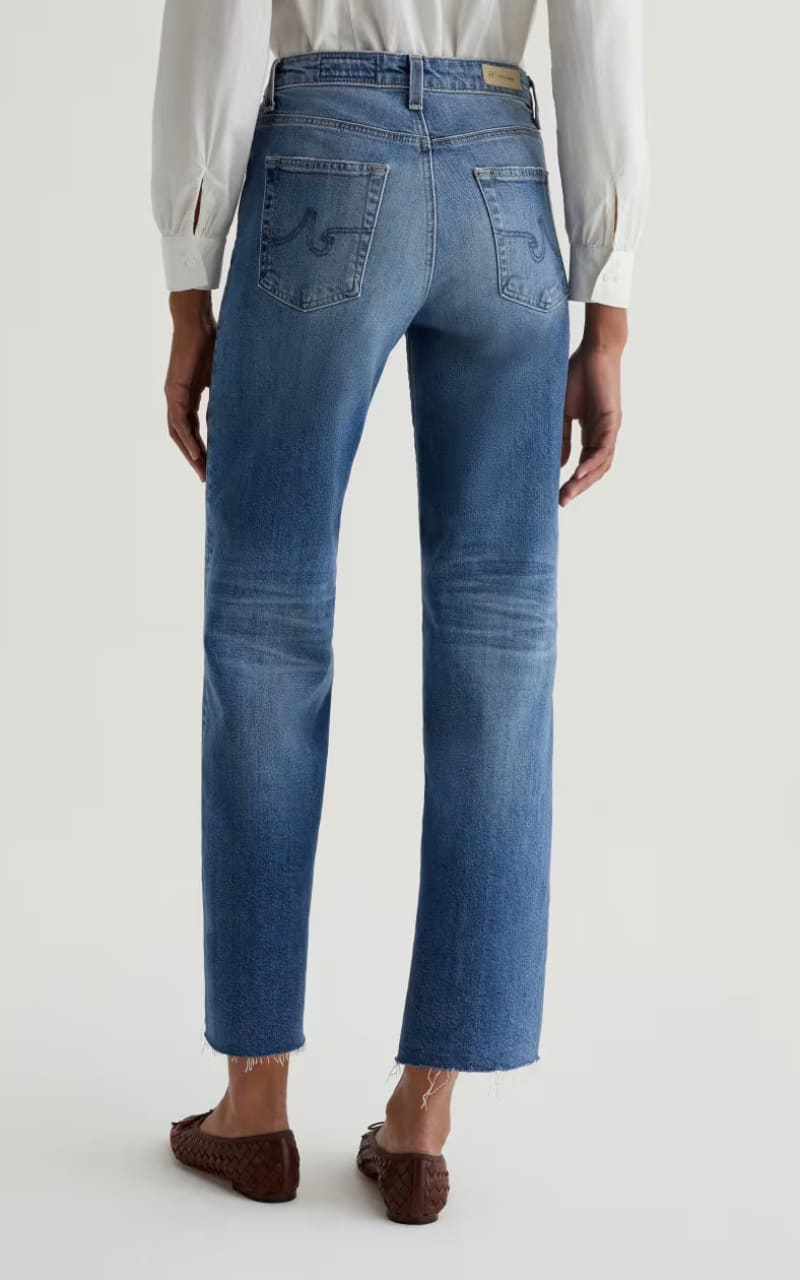 AG Jeans- Saige Wide Leg Crop in 16 Years Postcard - denim