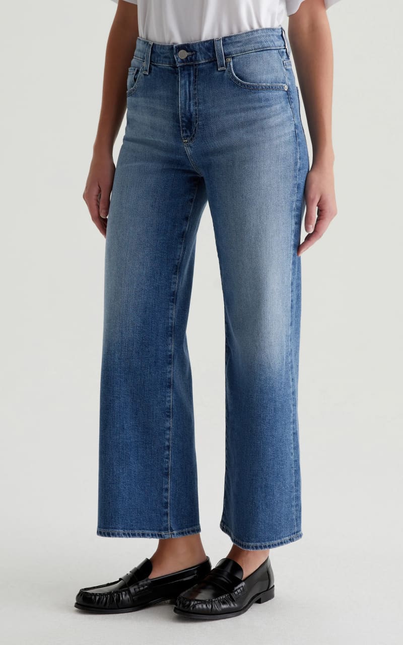 AG Jeans- Saige Wide Leg Crop in Bell Canyon - denim