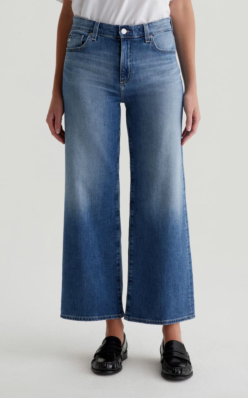 AG Jeans- Saige Wide Leg Crop in Bell Canyon - denim