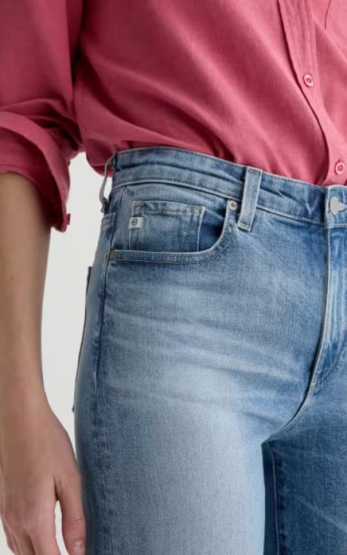 AG Jeans- Saige Wide Leg Crop in Helios - denim