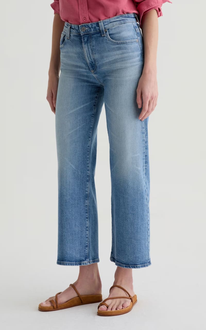 AG Jeans- Saige Wide Leg Crop in Helios - denim