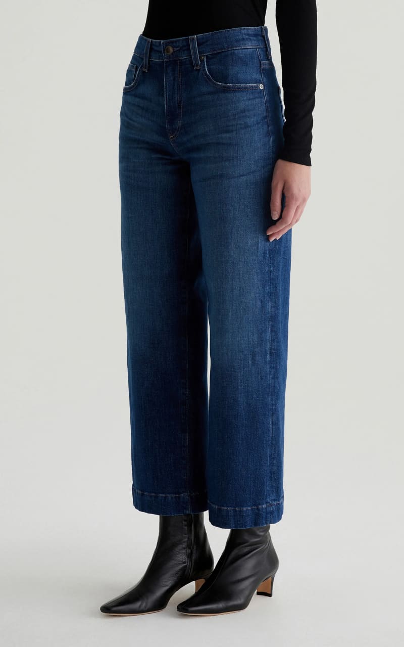 AG Jeans- Saige Wide Leg Crop in Mykonos - denim