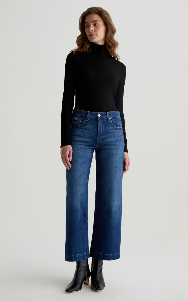 AG Jeans- Saige Wide Leg Crop in Mykonos - denim