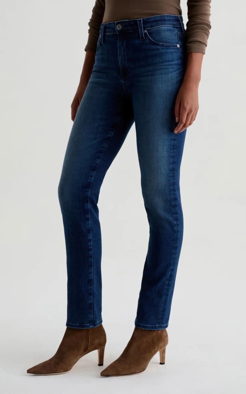 AG Jeans- Mari Mid-Rise Slim Straight in Epilogue - denim