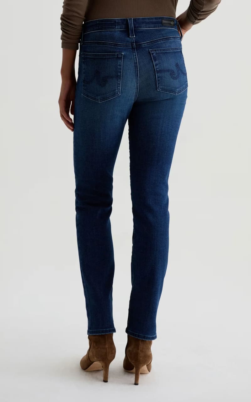 AG Jeans- Mari Mid-Rise Slim Straight in Epilogue - denim
