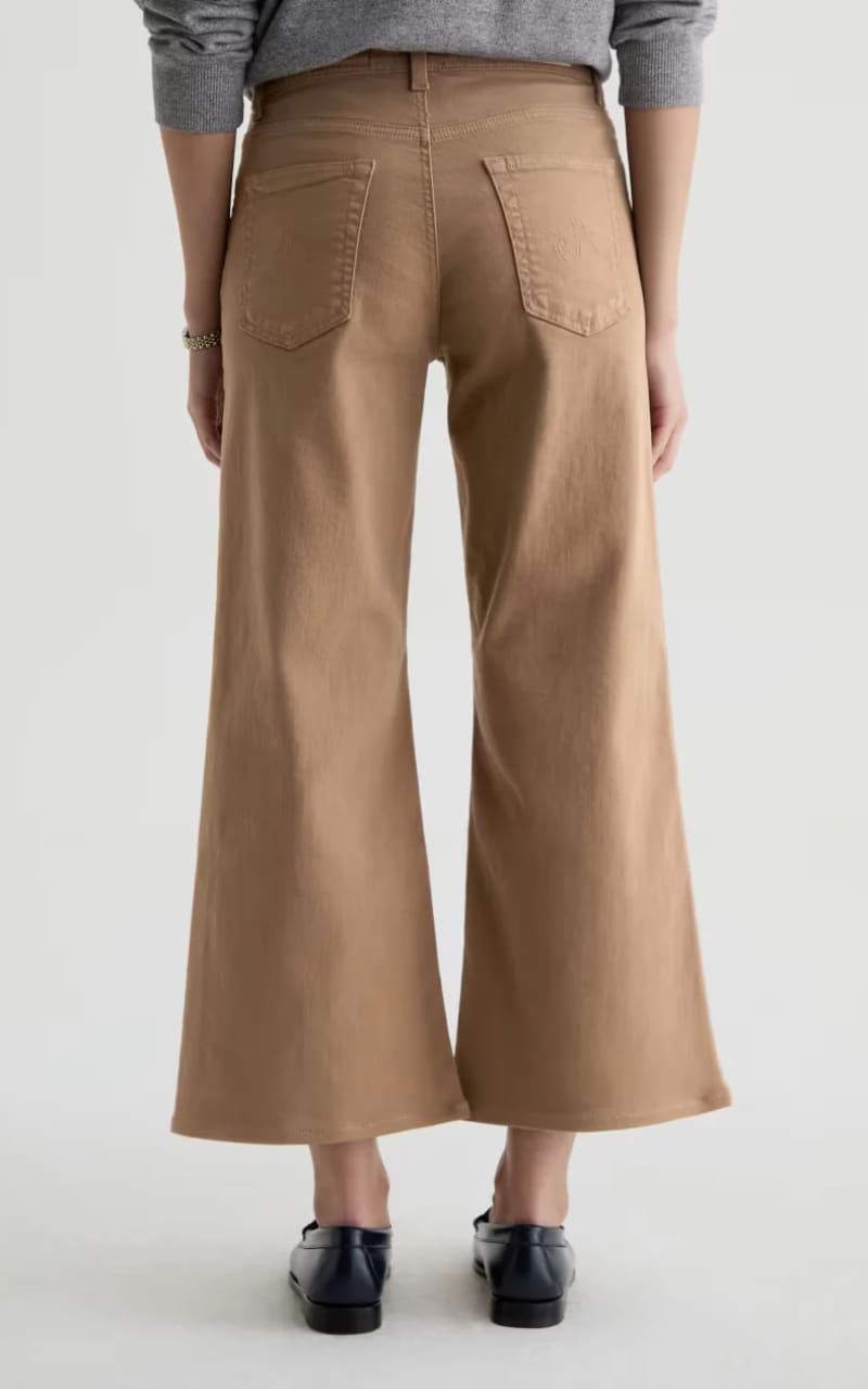 AG Jeans- Saige Wide Leg Crop in Melange Stone - denim