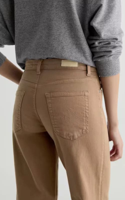 AG Jeans- Saige Wide Leg Crop in Melange Stone - denim