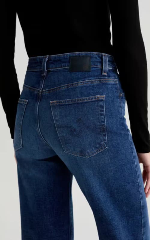 AG Jeans- Saige Wide Leg Crop in Veiled - denim