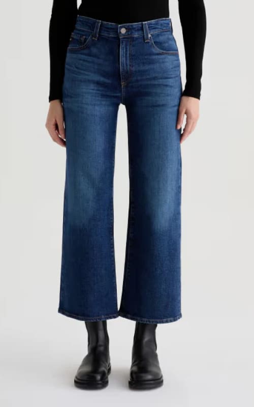 AG Jeans- Saige Wide Leg Crop in Veiled - denim