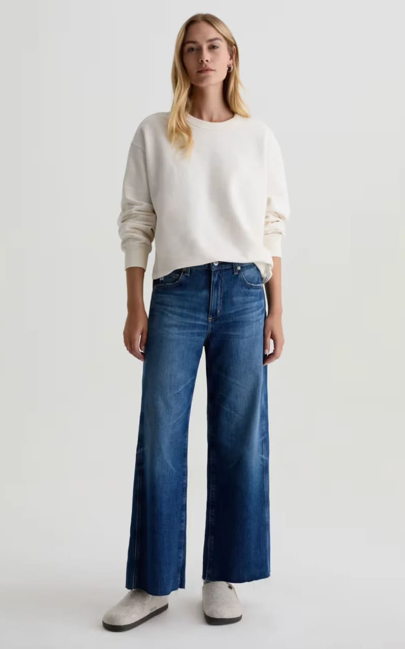 AG Jeans- Saige Wide Leg Crop in Watermist - je