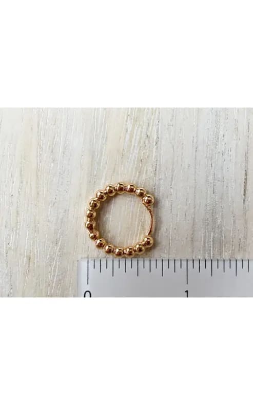 Agaveh- Beaded Gold Hoop Earrings - jewelry