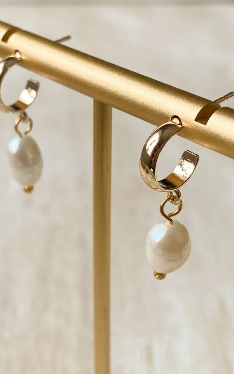 Agaveh - Coast Pearl Hoops - jewelry