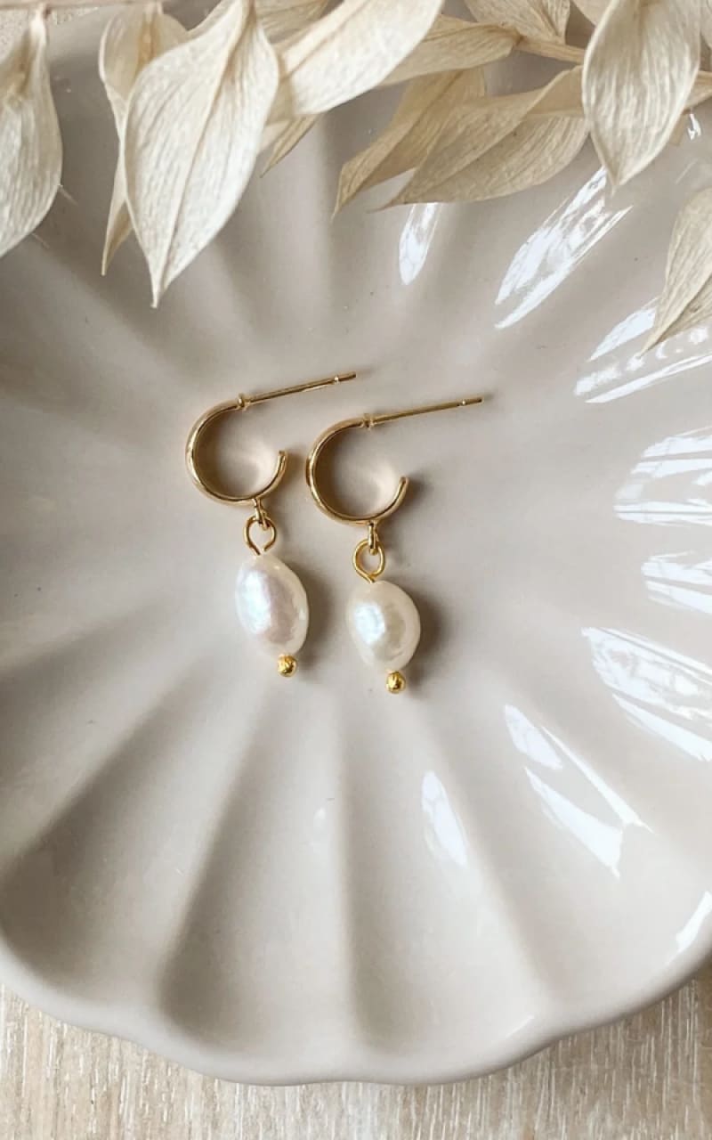 Agaveh - Coast Pearl Hoops - jewelry