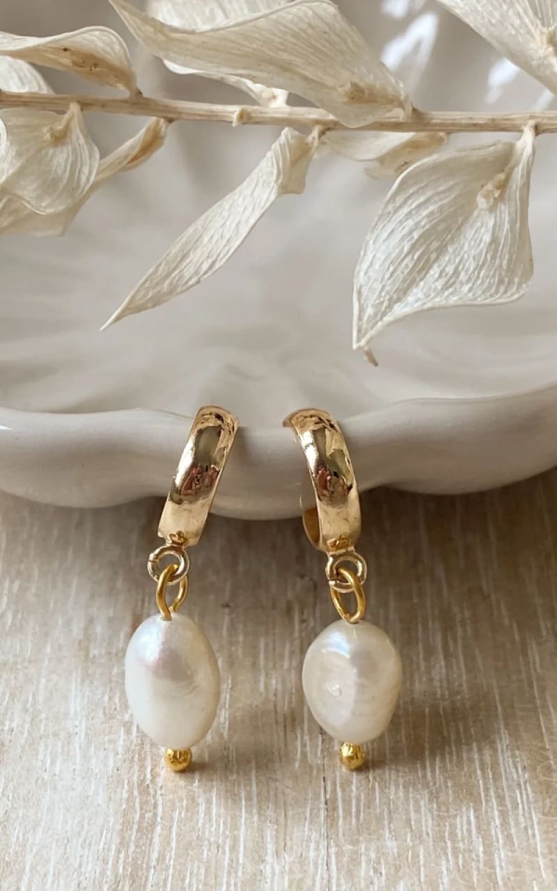 Agaveh - Coast Pearl Hoops - jewelry