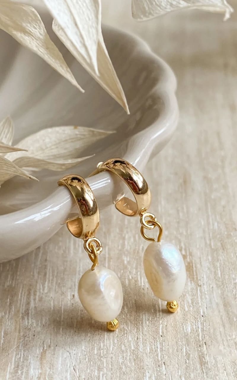 Agaveh - Coast Pearl Hoops - jewelry